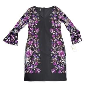 Inc international Concepts floral bell sleeve sheath dress M Petite